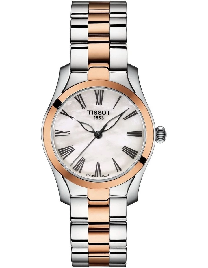 Tissot T-Wave Grey/Rose Gold Stainless Steel Quartz Watch T112.210.22.113.01 1 Tissot T-Wave Grey/Rose Gold Stainless Steel Quartz Watch T112.210.22.113.01