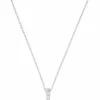 Swarovski Solitaire Pendant Silver Rhodium Plated Necklace