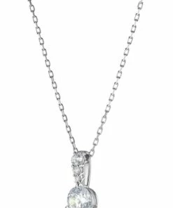 Swarovski Solitaire Pendant Silver Rhodium Plated Necklace -RAY-BAN Online Store 699646780 3 720x928