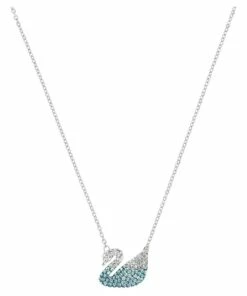 Swarovski Iconic Swan Pendant - Multi-Colored - Rhodium Plated