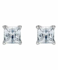 Swarovski Attract Pierced Rhodium Stud Earrings