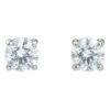 Swarovski Attract Pierced Silver Stud Earrings