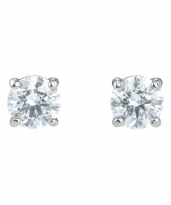 Swarovski Attract Pierced Silver Stud Earrings