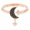 Swarovski Symbolic Moon Motif Rose Gold Ring