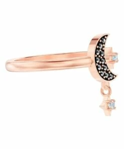 Swarovski Symbolic Moon Motif Rose Gold Ring -RAY-BAN Online Store 699670000 3 720x928
