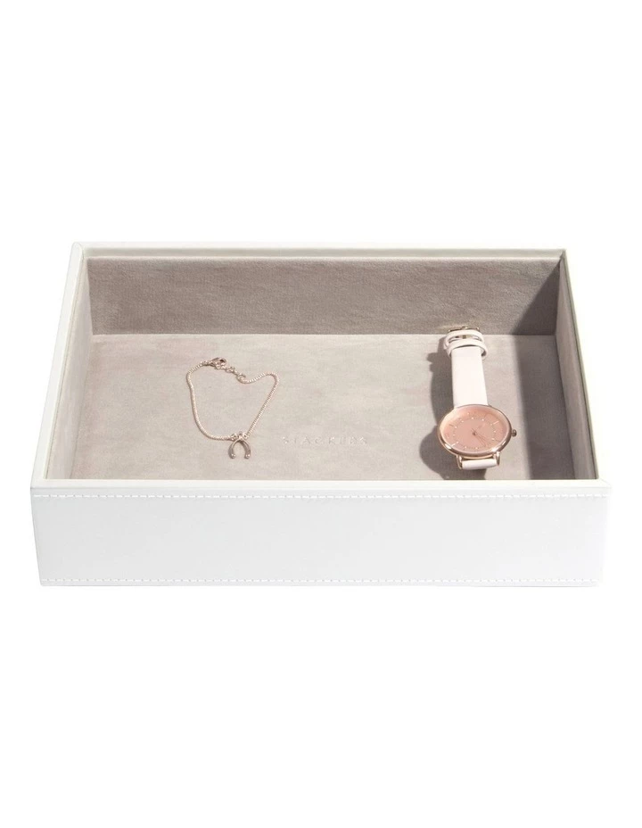 Stackers Classic Deep Chunky Layer White Jewellery Box 2 Stackers Classic Deep Chunky Layer White Jewellery Box - Image 2