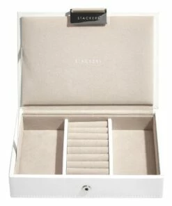 Stackers Mini Lid White Jewellery Box