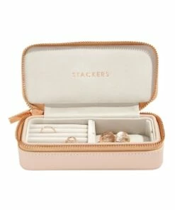 Stackers Medium Travel Case Blush Jewellery Box