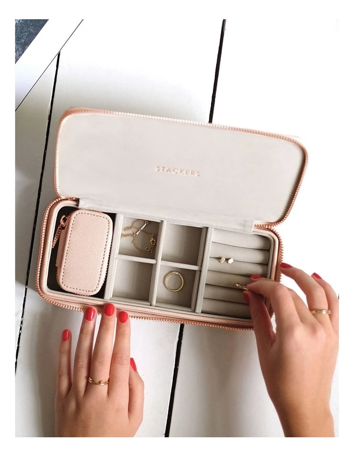 Stackers Large Travel Case Blush Jewellery Box 4 Stackers Large Travel Case Blush Jewellery Box - Image 4