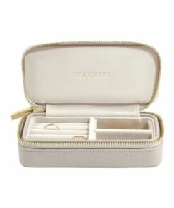 Stackers Medium Travel Case Taupe Jewellery Box