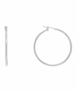 Piper 35mm Silver Hoop Earrings