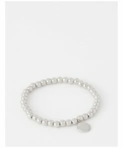 Piper Charm Stretch Silver Bracelet