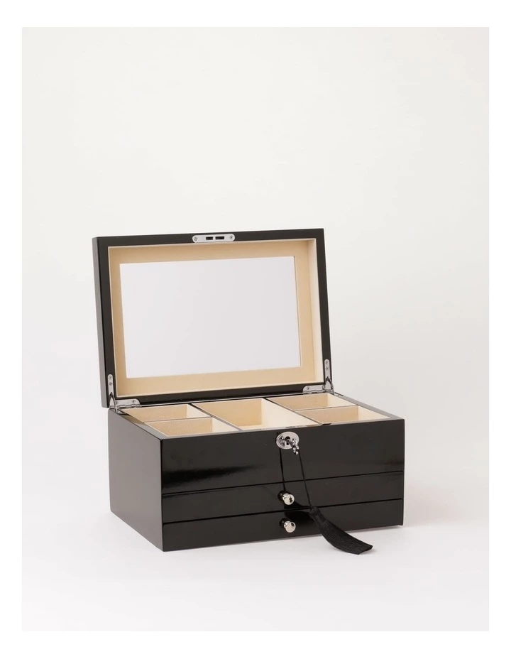Design Studio Multi Drawer High Gloss Black Jewellery Box 3 Design Studio Multi Drawer High Gloss Black Jewellery Box - Image 3