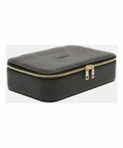 Design Studio Large Zip Around Travel Black Jewellery Box