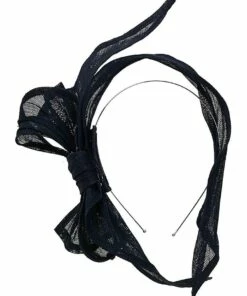 Gregory Ladner Sinamay Bow Navy Fascinator