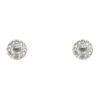 Piper Mini Pave Circle Silver Stud Earrings