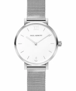 Paul Hewitt Sailor Line White/Silver Stainless Steel Quartz Watch PH SA S XS W 45S