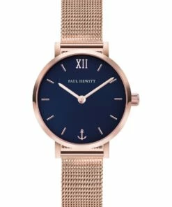 Paul Hewitt Sailor Line Blue/Rose Gold Stainless Steel Quartz Watch PH SA R XS B 45S