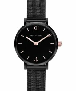 Paul Hewitt Sailor Line IP Black Stainless Steel Quartz Watch PH-SA-B-XS-BSR-45S