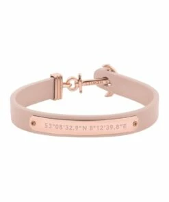 Paul Hewitt Signum Rose Gold/Nude Leather Bracelet PH-FSC-R-N-S
