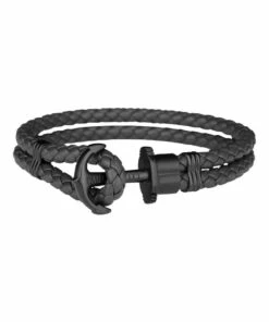 Paul Hewitt Phrep Black Leather Bracelet PH PH L B B L