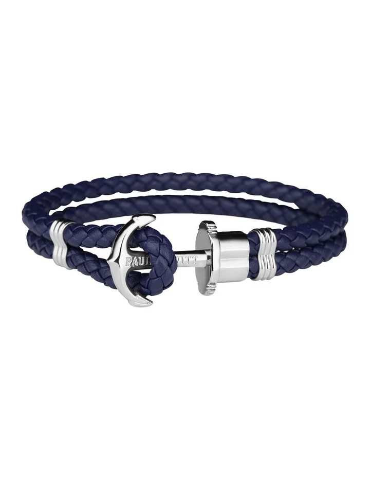 Paul Hewitt Phrep Navy Blue Leather Bracelet PH-PH-L-S-N-L 1 Paul Hewitt Phrep Navy Blue Leather Bracelet PH-PH-L-S-N-L