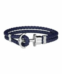 Paul Hewitt Phrep Navy Blue Leather Bracelet PH-PH-L-S-N-M