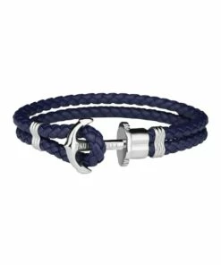 Paul Hewitt Phrep Navy Blue Leather Bracelet PH-PH-L-S-N-S