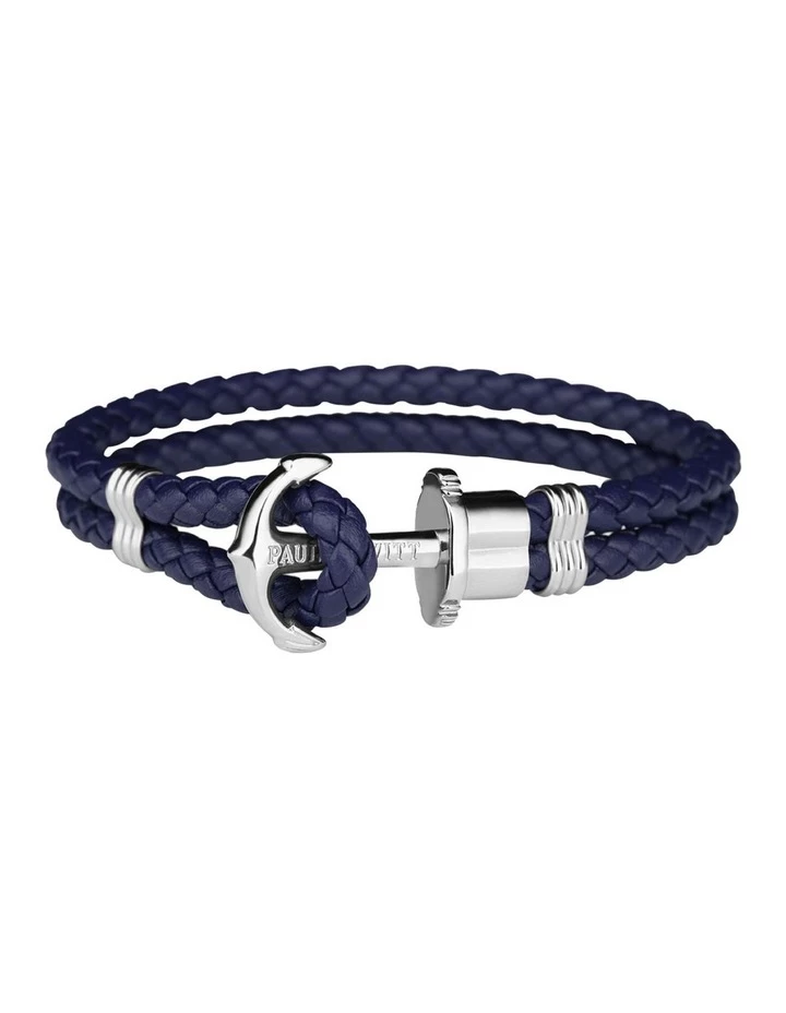 Paul Hewitt Phrep Navy Blue Leather Bracelet PH-PH-L-S-N-S 1 Paul Hewitt Phrep Navy Blue Leather Bracelet PH-PH-L-S-N-S