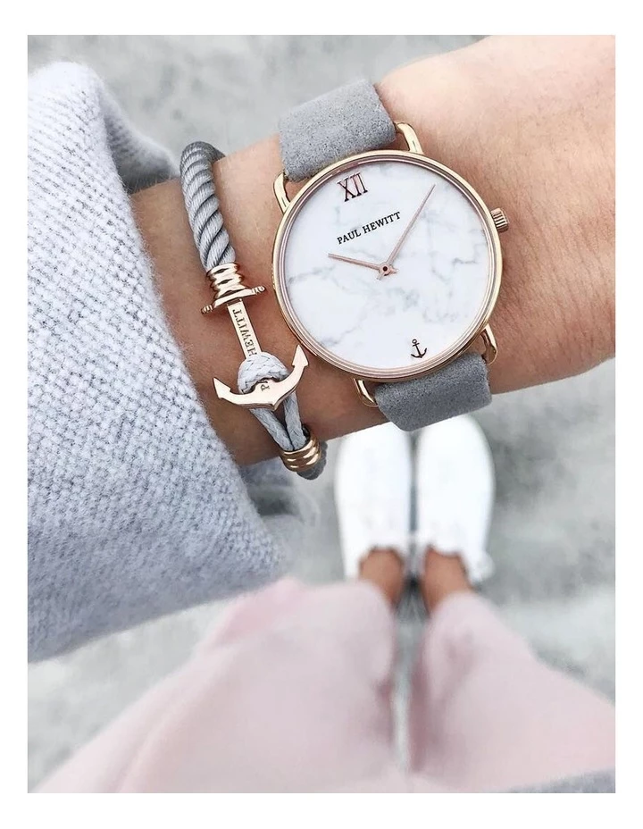 Paul Hewitt Phrep Lite Grey Leather Bracelet PH-PHL-L-R-Gr-M 3 Paul Hewitt Phrep Lite Grey Leather Bracelet PH-PHL-L-R-Gr-M - Image 3