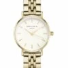 Rosefield Small Edit 26mm Gold Bracelet White Dial Watch 26WSG-267