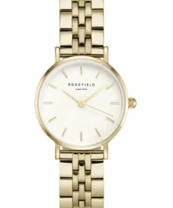 Rosefield Small Edit 26mm Gold Bracelet White Dial Watch 26WSG-267