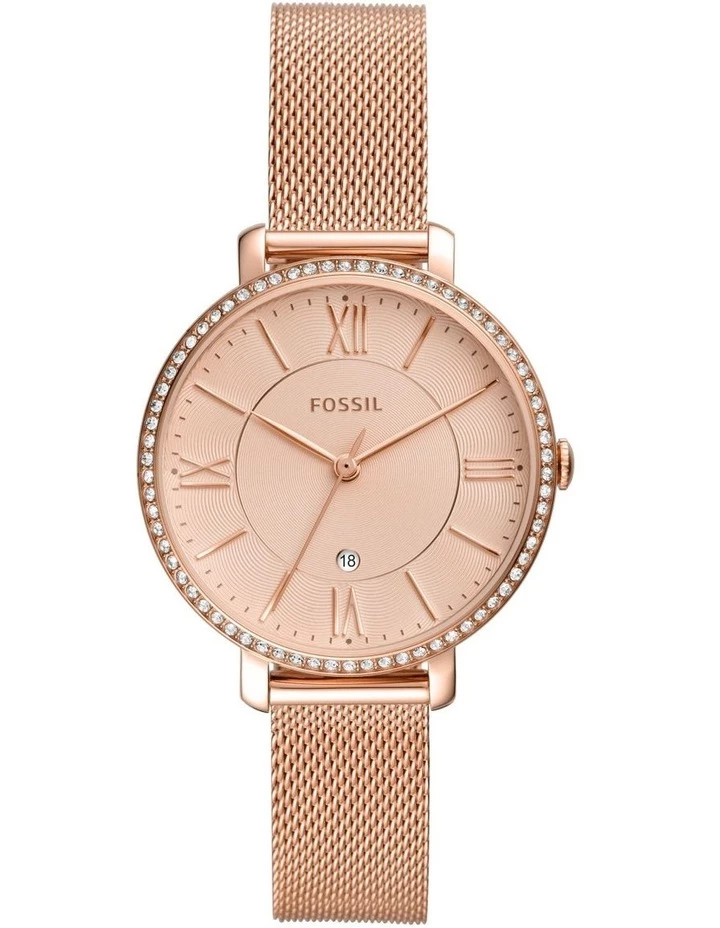 Fossil Jacqueline Rose Gold Stainless Steel Analog Watch ES4628 1 Fossil Jacqueline Rose Gold Stainless Steel Analog Watch ES4628