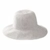 Gregory Ladner Two Tone Ribbon Natural/White Summer Hat