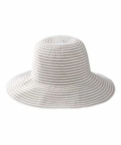Gregory Ladner Two Tone Ribbon Natural/White Summer Hat