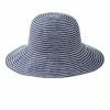 Gregory Ladner Two Tone Ribbon Navy/White Summer Hat