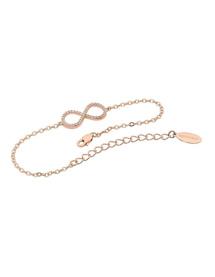 Georgini Infinity Sterling Silver Rose Gold Bracelet 1 Georgini Infinity Sterling Silver Rose Gold Bracelet