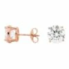 Georgini 9mm Round Rose Gold Stud Earrings