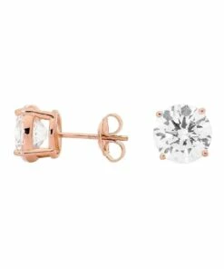 Georgini 9mm Round Rose Gold Stud Earrings