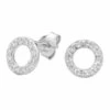 Georgini Baby Circle Cubic Zirconia Silver Stud Earrings