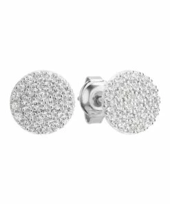 Georgini Pavo Silver Rhodium Stud Earrings
