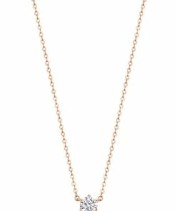 Georgini Portobello Pendant Sterling Silver Rose Gold Necklace