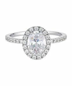 Georgini Oval Halo Sterling Silver Ring