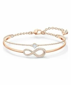 Swarovski Infinity Rose Gold Plated Bangle