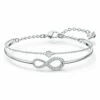 Swarovski Infinity Rose Rhodium Plated Bangle