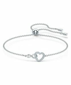 Swarovski Infinity Heart Rhodium Plated Bracelet