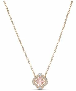 Swarovski Sparkling Dance Clover Rose Gold Necklace