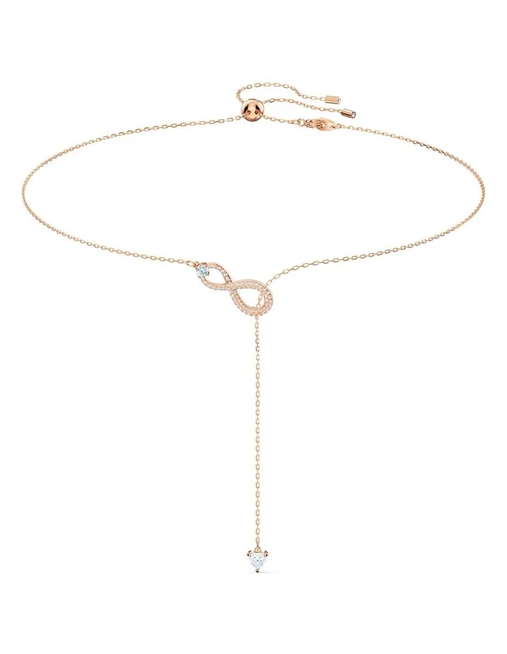 Swarovski Infinity Y Rose Gold Necklace 1 Swarovski Infinity Y Rose Gold Necklace