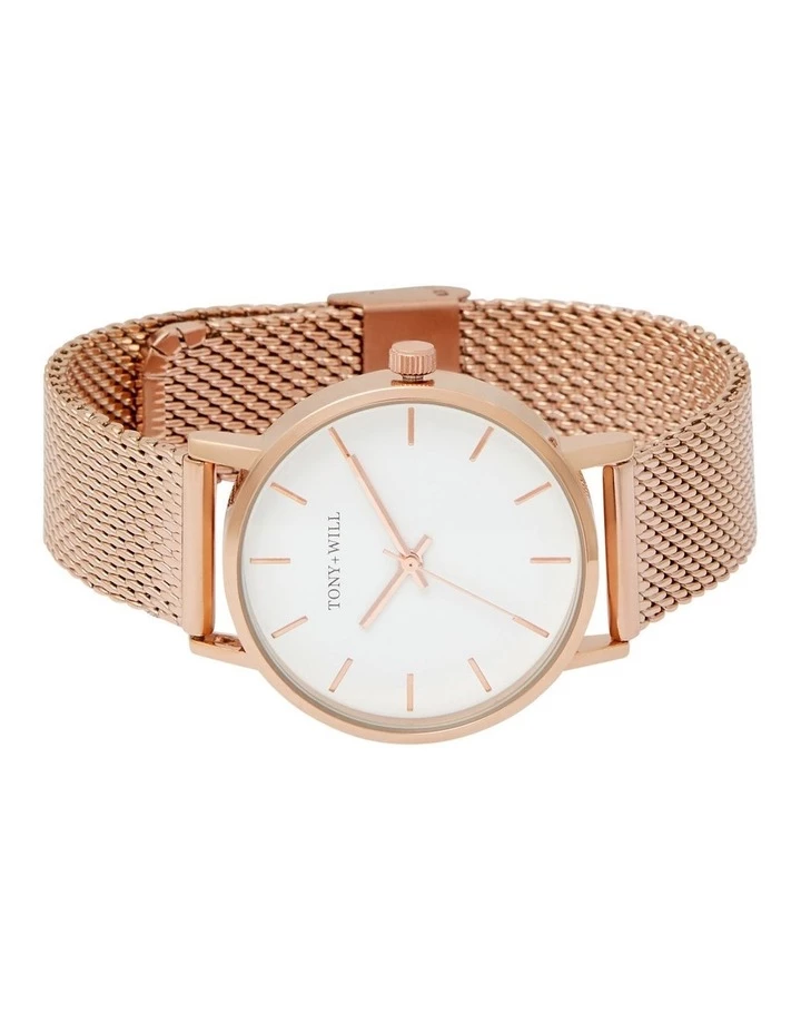 TONY+WILL Small Classic Rose Gold TWM004D Watch 3 TONY+WILL Small Classic Rose Gold TWM004D Watch - Image 3