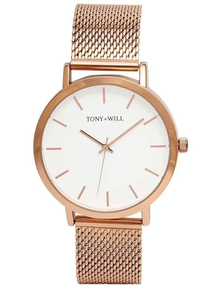 TONY+WILL Classic Mesh Rose Gold TWM000D Watch 1 TONY+WILL Classic Mesh Rose Gold TWM000D Watch